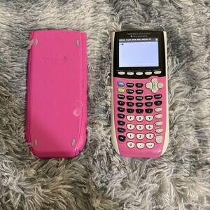 TI-84 Plus C Silver Edition Rechargeable  Graphing Calculator,  Pink Engraved